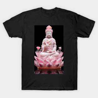 Buddha Guanyin on black background T-Shirt